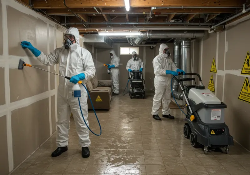 Basement Moisture Removal and Structural Drying process in Luray, VA